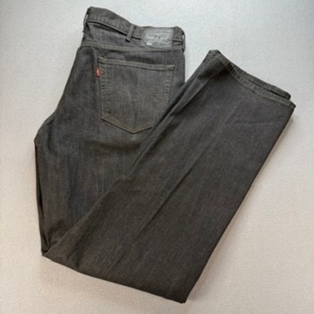 Levis 559 Jeans Relaxed Straight Fit 42x36 (FIT 42x35) Black Denim Stretch Pants